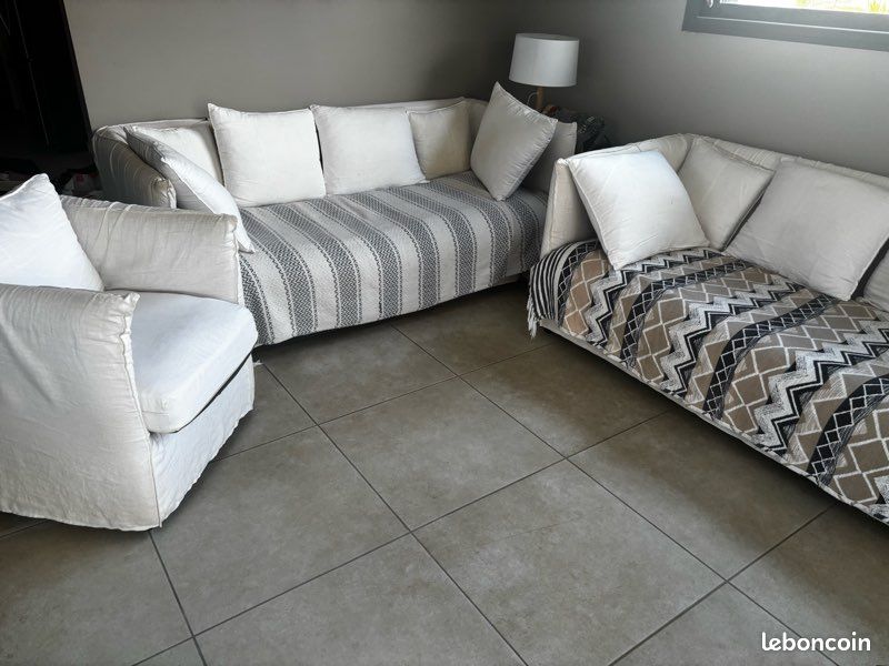 Vends 2 canapés et fauteuil Louvain Maisons du Monde (image 5)