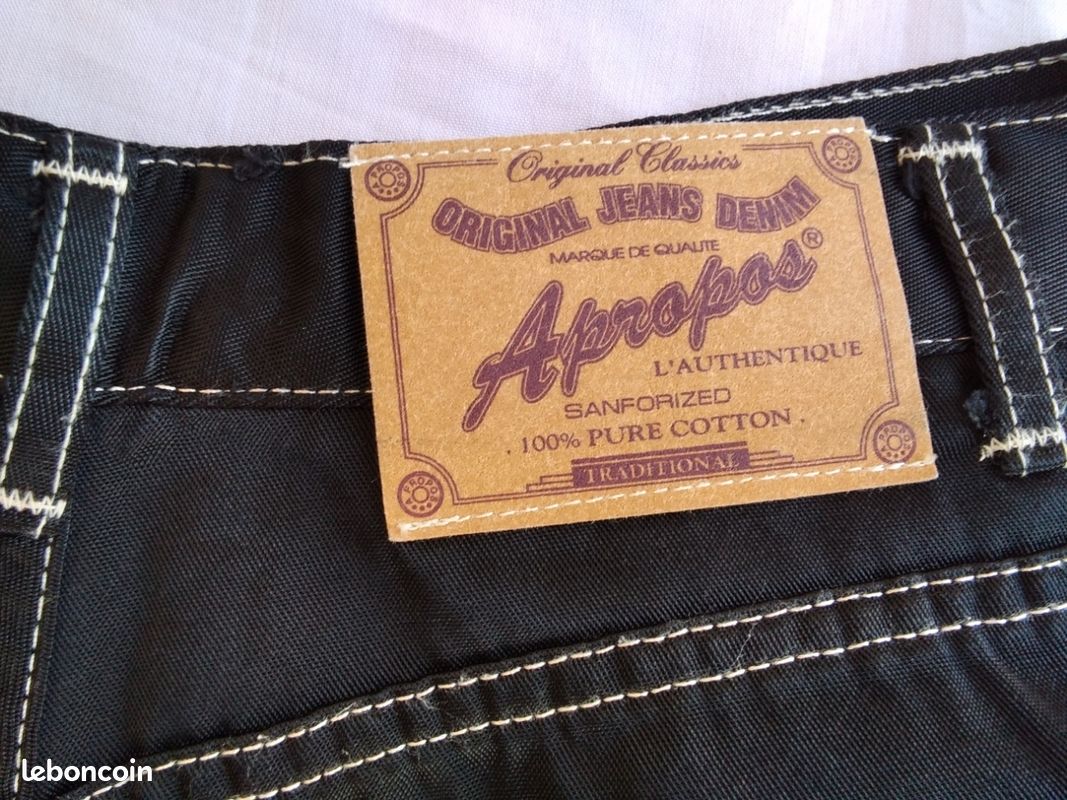 Pantalon jean noir 36 /A propos /NEUF (image 1)