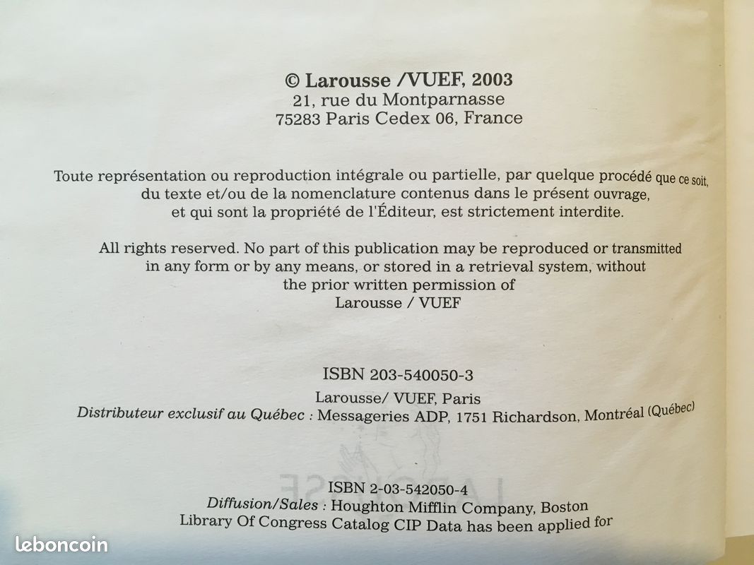 Dictionnaire Larousse Chambers Francais-Anglais / Anglais-Francais (image 3)
