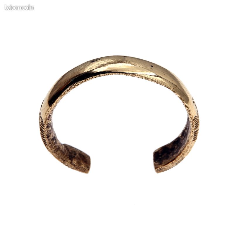 Bracelet Ancien Filigrane Laiton – Ethnique Moyen-Orient – Milieu XXème