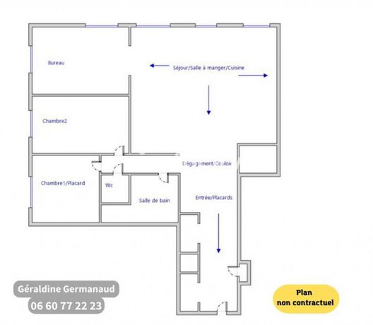 Appartement a louer paris-13e-arrondissement - 4 pièce(s) - 86 m2 - Surfyn
