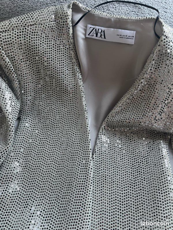 Combinaison Jupe-veste Tweed St. John Taille 18/16 - Paillettes Argent - Neuf Avec étiquettes