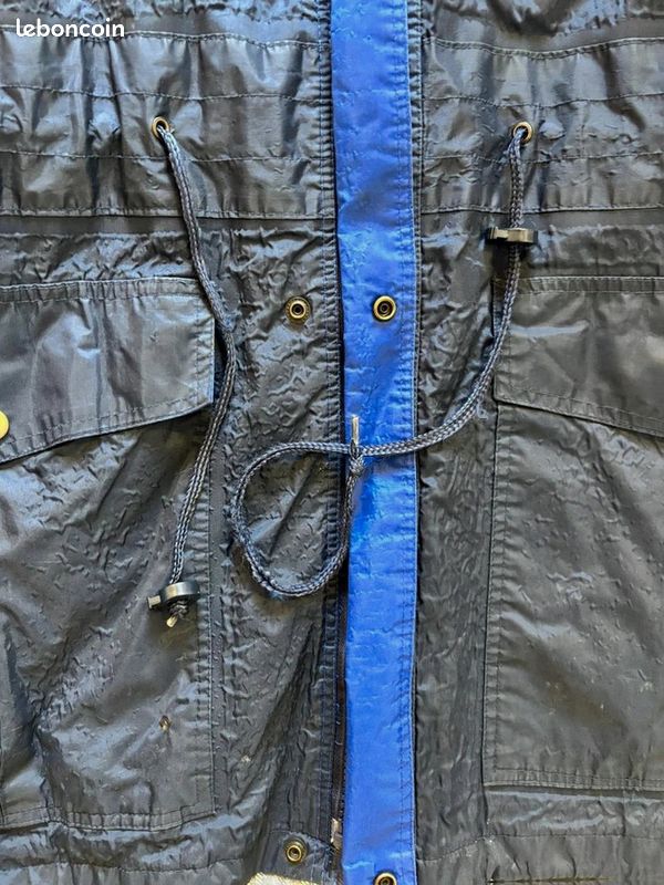 Veste Coupe Vent Vintage John Storm Adidas Equipment Bleu Marine Taille L Homme (image 5)