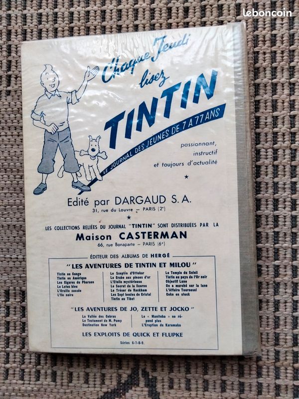 Bte 10 recueil Journal Tintin n° 50 de 1961 2eme ex (image 2)