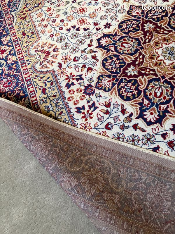 Tapis Coureur Kirman Persan – 2'6 X 12', Ivoire, Laine Nouée à La Main (neuf)