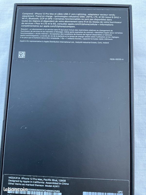 Boite Vide iPhone 12 Pro - Pacifique Blue - 100% Original