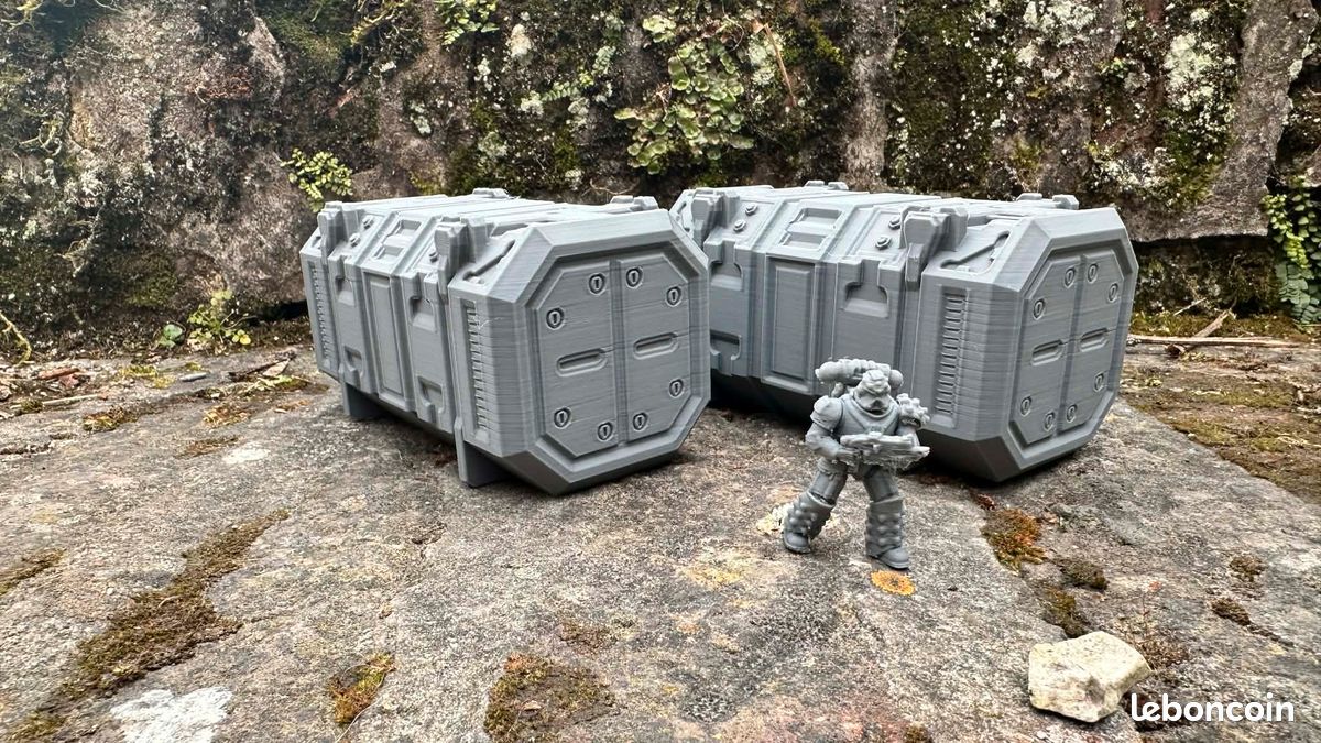 3x Conteneurs Industriels Sci-Fi - Décors Warhammer 40k (image 1)