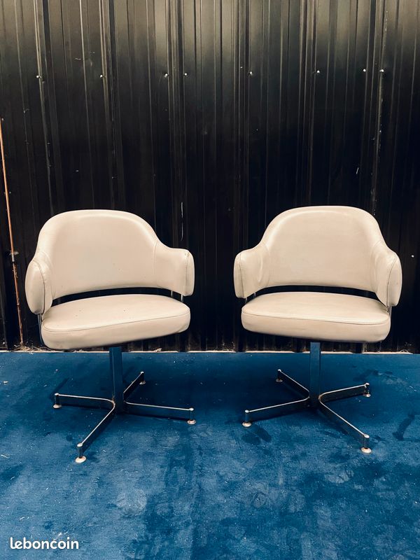 Duo de fauteuils vintage - Bon état (image 1)
