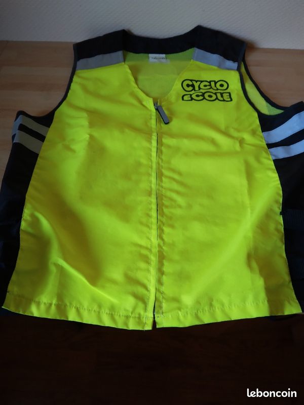 Gilet cyclo moto jaune et noir marque rousseau Équipement moto