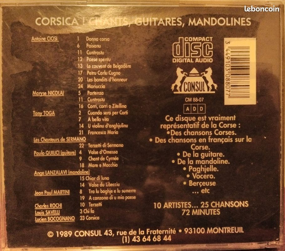 Cmcd Corsica Chants,guitares, mandolines (image 2)