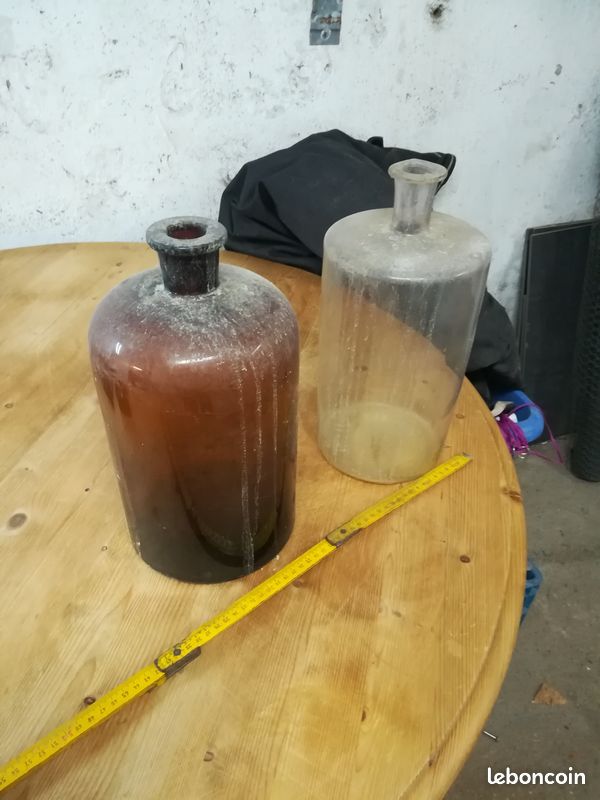 Deux bouteilles verres grand format (image 1)