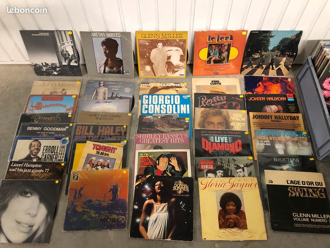 Lot de 131 disques vinyles 33 tours de bon état à tbe (image 2)