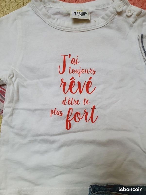 Lot 5 vêtements Garçon 👦 Printemps / été - 9 mois - TBE (image 5)