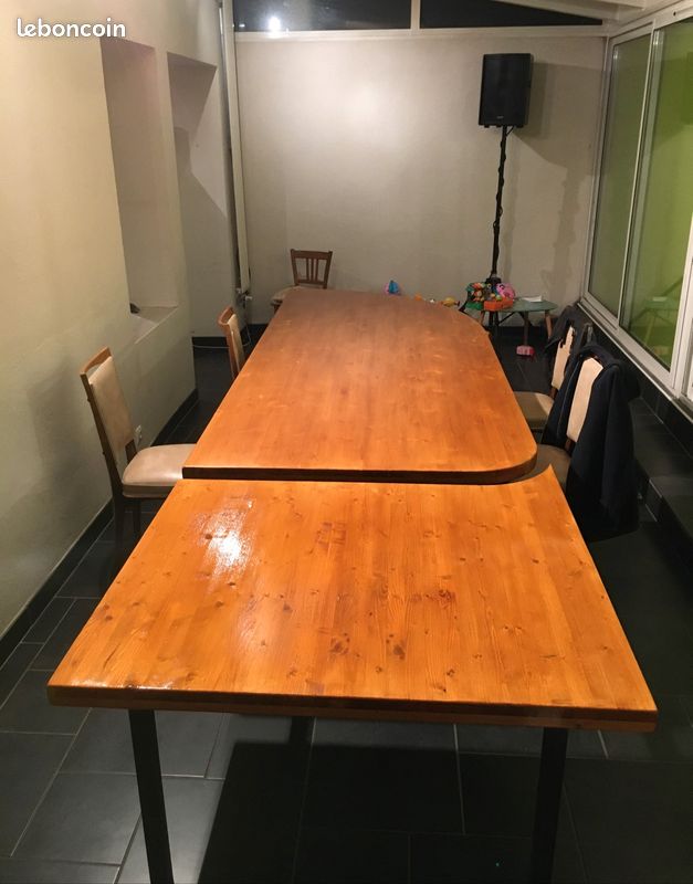 Table à manger extensible en bois (image 1)