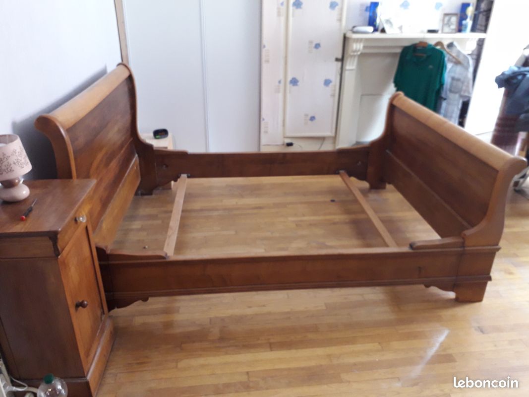 Lit bateau style louis philippe massif (image 1)