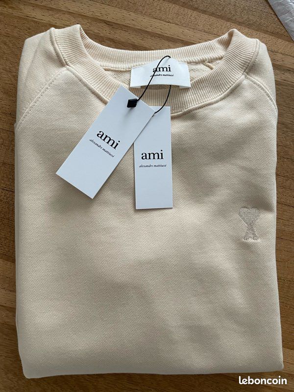 Pull ami taille M beige (image 8)