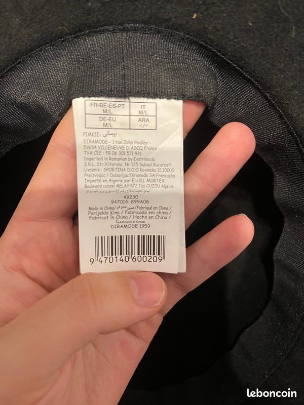 Chapeau en feutre velours avec chaînette Pimkie noir - Taille Unique (image 2)