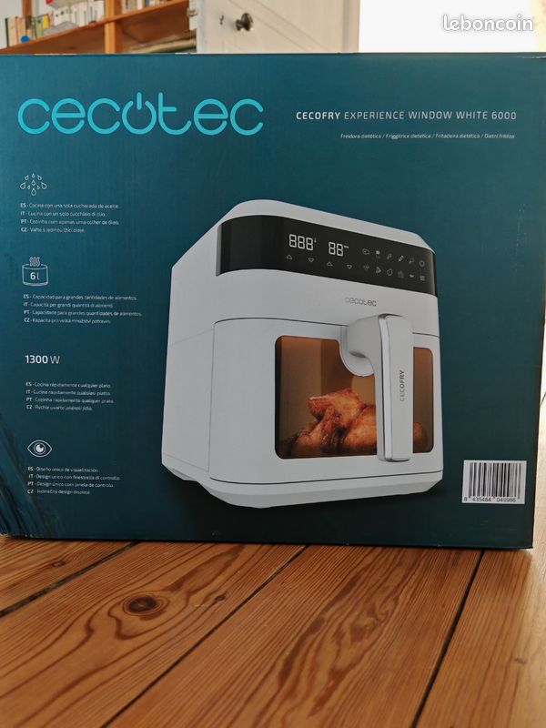 Friteuse Cecotec Cecofry Experience Window 6000 sans huile 6L 1300W pas cher