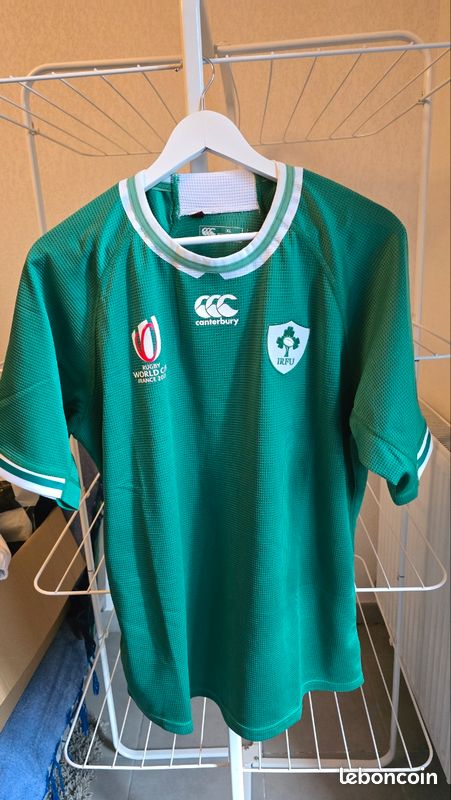 Maillot Domicile Irlande Coupe Du Monde De Rugby 2007 - Vert, Taille XXL - Très Bon état