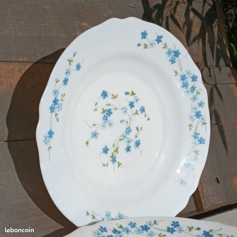Lot de 2 Anciennes assiettes ARCOPAL Vintage 1950-1960 (image 2)