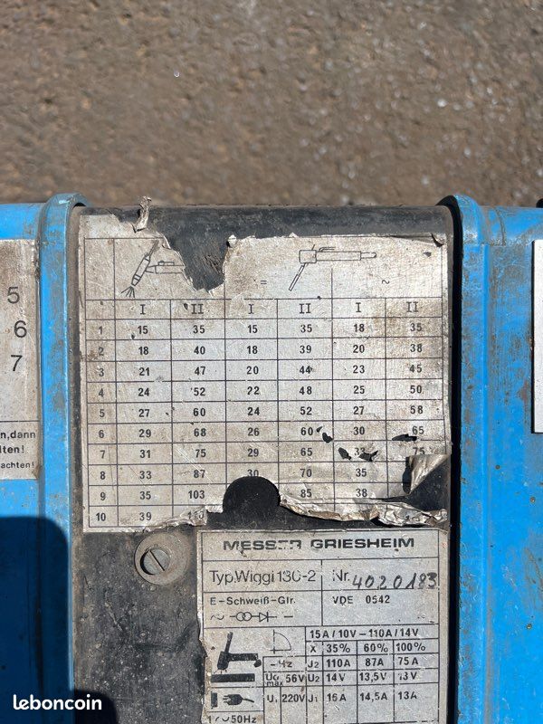 Poste à souder TIG ou baguette messer griesheim (image 4)