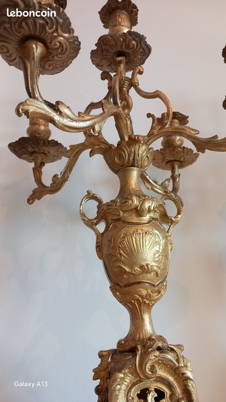 Chandelier bronze très ancien (image 10)