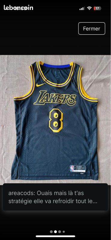 Maillot NBA Kobe Bryant City Edition Lakers Nike Swingman Taille