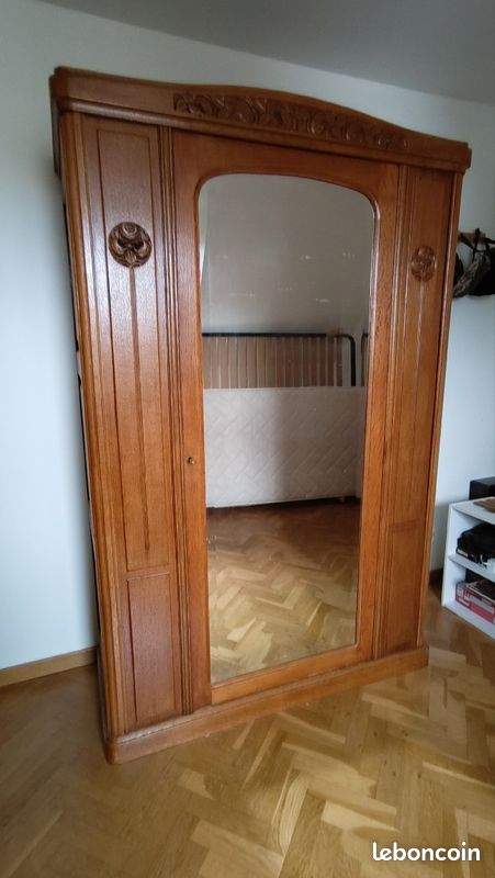 Armoire penderie en chêne (image 1)