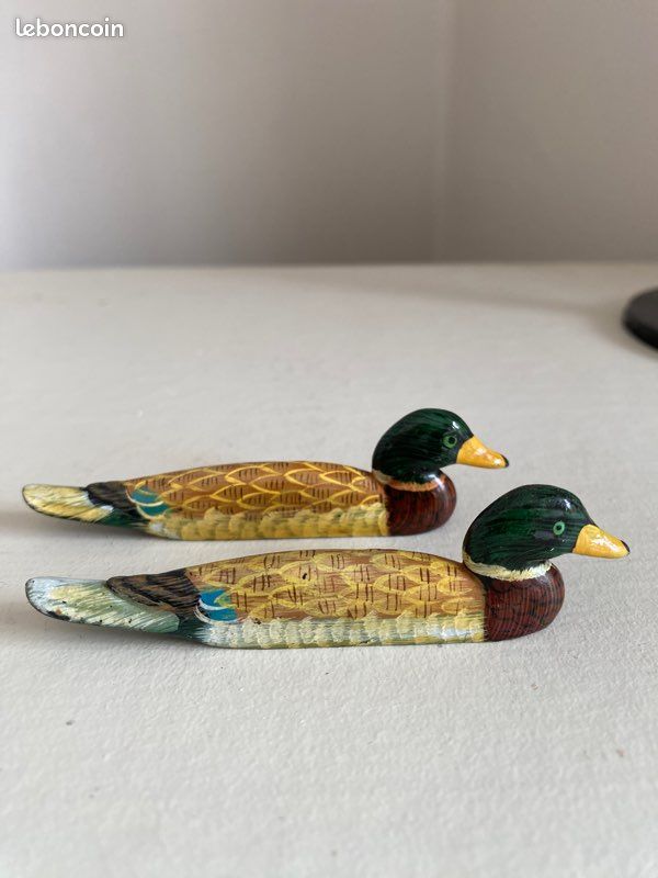 Set de 6 portes-couteaux canard en os