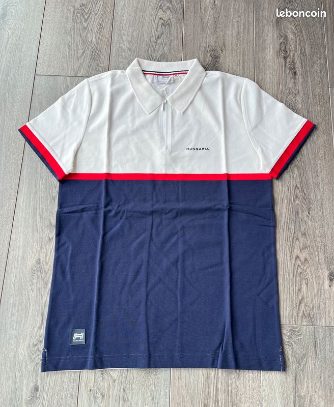Polo Hungaria (marque française), Taille M pour Homme, coton piqué