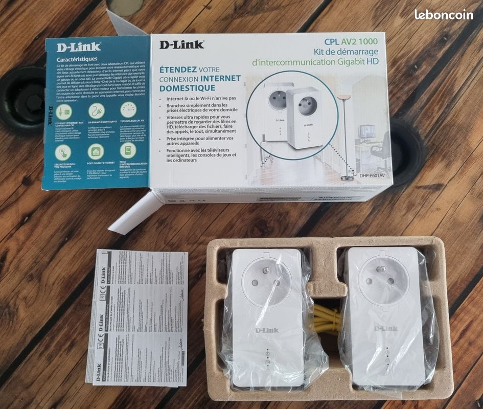 Kit CPL AV2 1000 HD Gigabit prise intégrée D-LINK (image 1)
