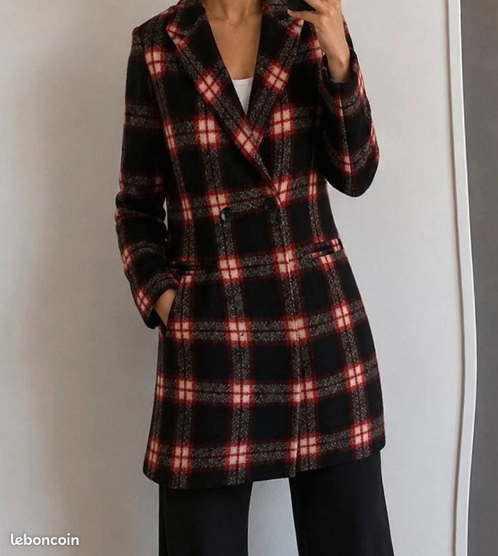Mkt studio caban manteau femme 100% laine vierge taille 36 – wool coat (image 1)