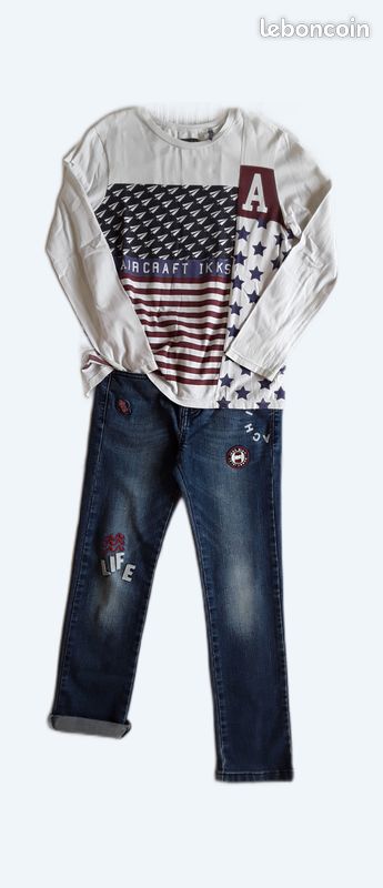 Jean + Tee shirt IKKS 8ans (image 1)