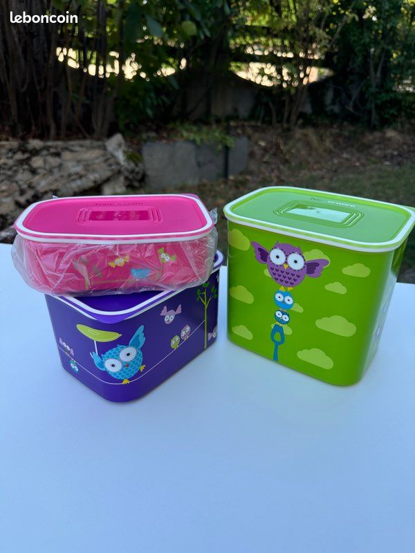 Lot 3 boites fruits pour placard Tupperware neuf - Arts de la table