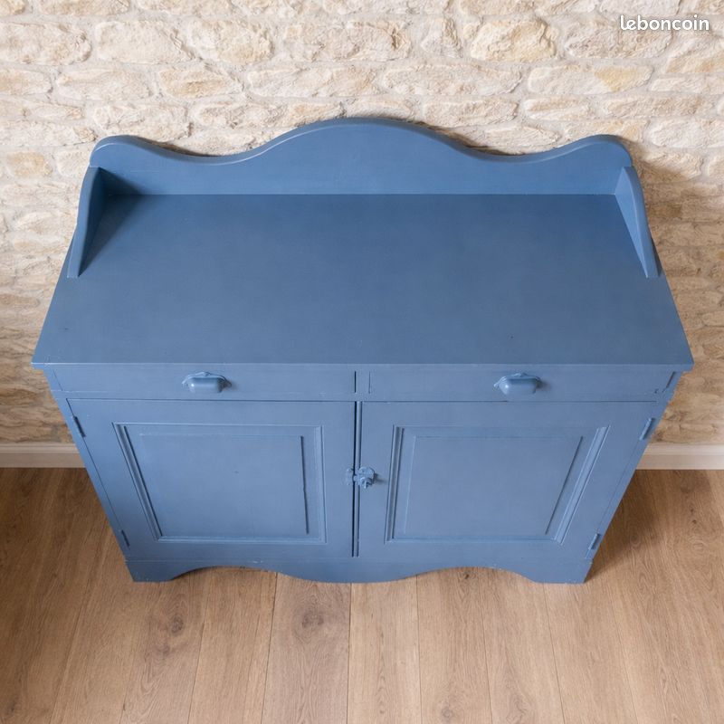 Buffet parisien ancien 2 portes 2 tiroirs – style campagne chic (image 2)