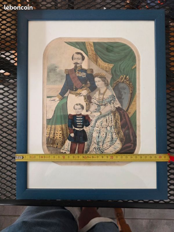Gravure XIX – Imagerie Populaire – 2nd Empire – Famille Impériale – Napoléon III et Eugénie (image 3)