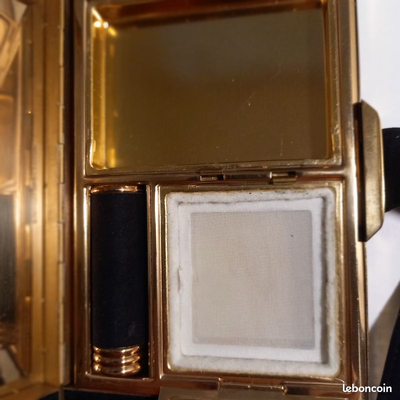Minaudière Vintage Années 50/60 Noire Satin - Fermoir Doré, état « Dans Son Jus » - Parfaite Pour Soirée
