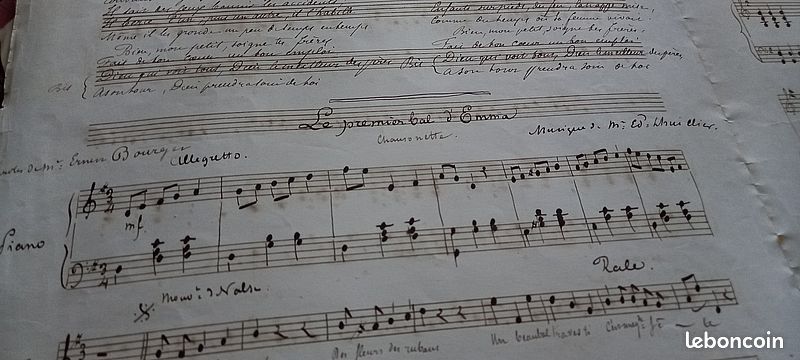 Partitions manuscrites vers 1890 . De Louis Clapisson et de Ed.Lhuillier (image 2)