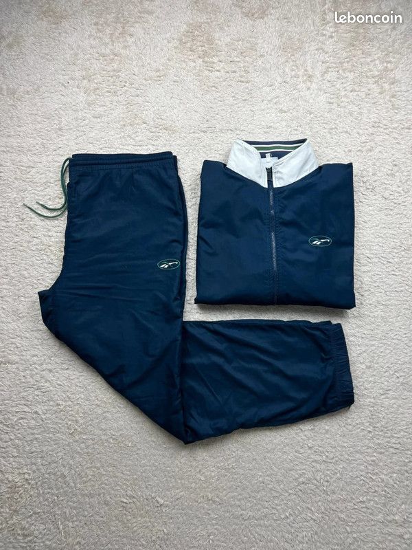Ensemble Survêtement sport Reebok vintage y2k blanc marine 90's