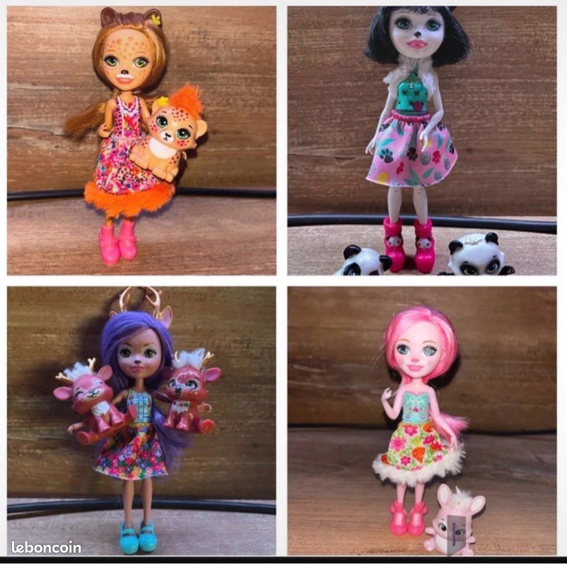 Méga lot D enchantimals 10 poupées avec leurs animaux maison château café et coffrets (image 5)