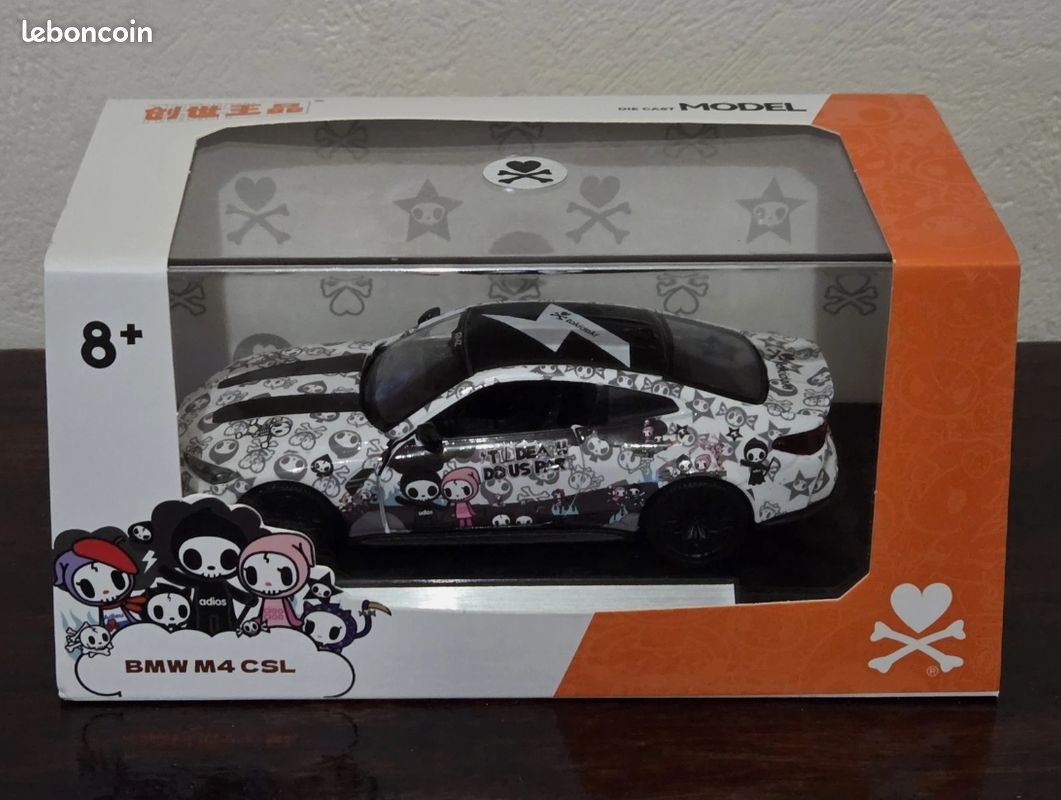 imtfzct Voiture miniature BMW M4 CSL à l'échelle 1:36 en alliage, jouet de voiture moulée sous pression avec fonction de tirage, cadeau d'anniversaire pour enfants (gris imtfzct Voiture miniature BMW M4 CSL à l'échelle 1:36 en alliage, jouet de voiture moulée sous pression avec fonction de tirage, cadeau d'anniversaire pour enfants (gris