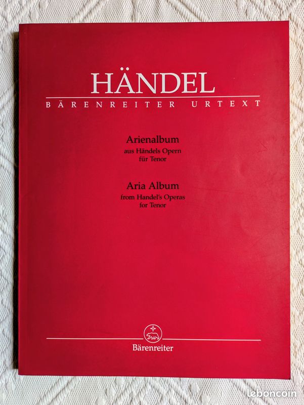 Partition - Händel : arias pour ténor (image 1)
