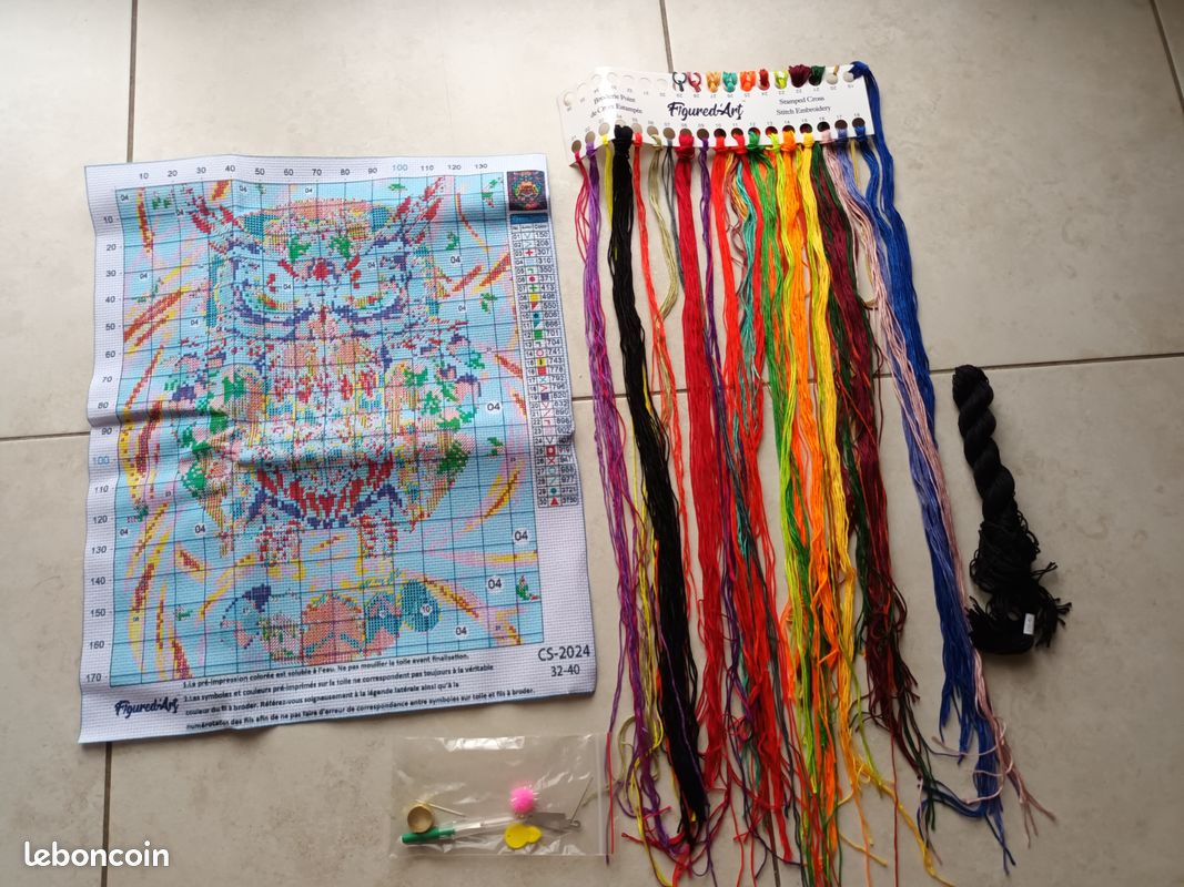 Kit De Broderie Au Point De Croix En Coton égyptien Motif Chouette