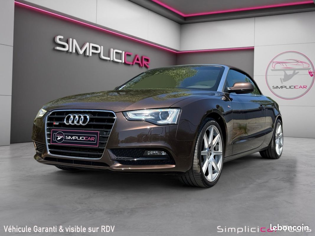 AUDI A5 FACELIFT CABRIOLET 2.0 TFSI 211 S LINE MULTITRONIC 211Ch CONFIGURATION RARE SONO B&O SIEGES CHAUFFANTS CLIM AUTO BI ZONE TELEPHONE AUDIO BT Garantie 12 mois (image 7)