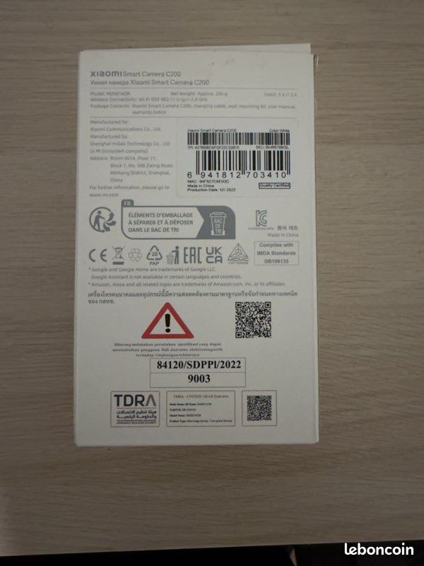 Caméra de surveillance Xiaomi Smart Camera C200 Full HD 1080 (image 2)