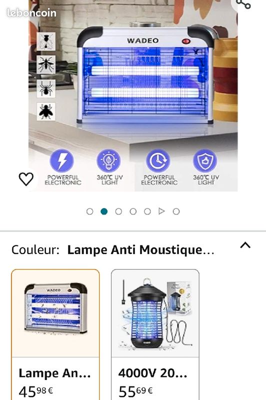 Lampe Anti Moustique 20W 4300V Tueur D'Insectes Électrique
