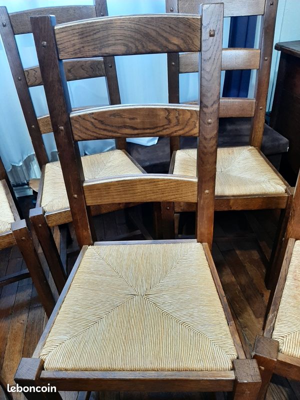 Chaises en chêne chevillées (image 2)