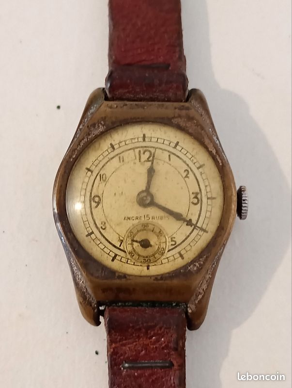 Montre Ancienne Dame USINAP France - Mouvement Mécanique 15 Rubis - Boîtier Plaqué Or - Années 70 - Occasion