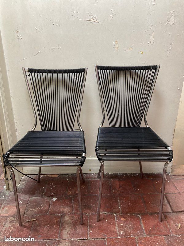 Lot de deux chaises scoubidous (image 1)