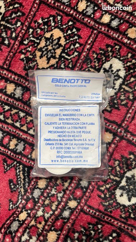 Ruban De Guidon Benotto Blanc – NOS – Pour Vélo Course Vintage